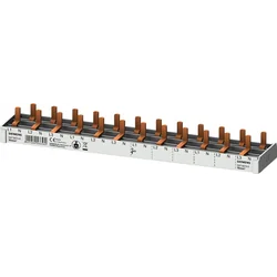 Barra colectora Siemens 3P+N 10mm2 pin 12 modular para 1P+N disyuntores estrechos (5SV1 5SV6 5SL60) aislamiento total 5ST3673-0