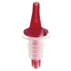 Bartender's pourer, red color - set 4 pcs., Bar Up