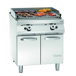 Bartscher Gas Lava Grill with V Grate for Meat