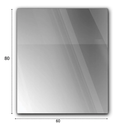 Base in vetro temperato - vetro sotto la stufa o il camino 80x60 cm Grafite