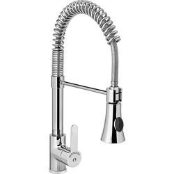 Basin faucet with pull-out shower