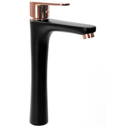 Basin mixer REA MILD Black Pink Gold tall