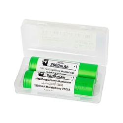 Batería 18650 ion de litio 2szt 2600mAh