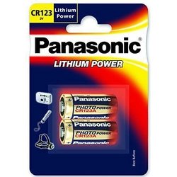Bateria de lítio Panasonic CR123 1400mAh 2 unid.