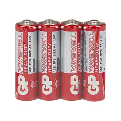 Bateria de zinco-carbono AA 1.5 R6 GP 4 Peças