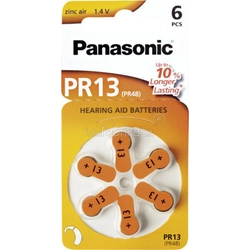 Batería para audífono Panasonic PR48 300mAh 6 uds.