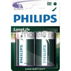 Батерия Philips LongLife D / R20 2 бр.