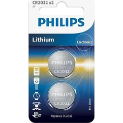 Bateria Philips Philips CR2032 lítio 2 PCS LÍTIO