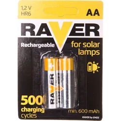 Bateria Raver Solar AA / R6 600mAh 2 unid.