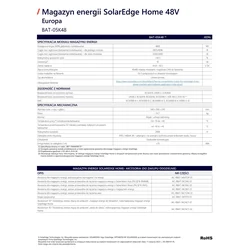 Bateria residencial SolarEdge 48V 4,6kWh