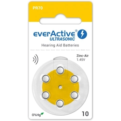 Батерия за слухов апарат EverActive PR70 6 бр.