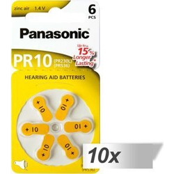 Baterie do sluchadla Panasonic PR10 6 ks.
