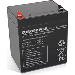 Baterie Europower 12V 5Ah AGM Europower EP5-12