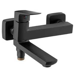 Bathroom mixer Ferro Vitto Verdeline, black, with hinged tap