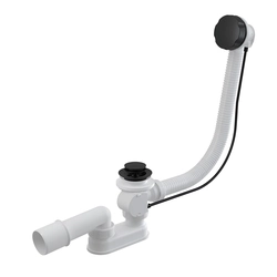 Bathtub Siphon, Automatic Plug, Matte Black