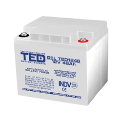 Batteria AGM VRLA 12V 46A GEL Ciclo Profondo 197mm X 166mm xh 171mm M6 Esperto di batterie TED Olanda TED003454 (1)