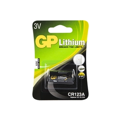 Batteria al litio 3V CR123A Blister GP 1 Pezzo