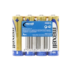 Batteria alcalina AA 1.5 LR6 MAXELL 4 pezzi