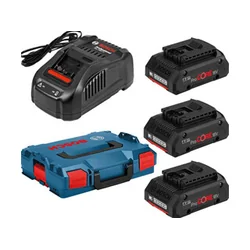 Batterie Bosch 3 x ProCORE18V + chargeur rapide GAL 1880 CV + L-BOXX 102