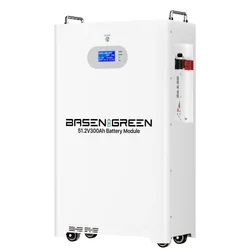 Batterie solaire pour accumulateur de panneaux photovoltaïques, LiFePO4, 300Ah, 51.2V, BMS - BasenGreen BR-OW-LV 15.36KWh