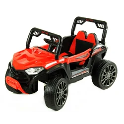 Battery-powered car for children 4x4 EVA leather remote control CAR-JS-1-CZERWONY