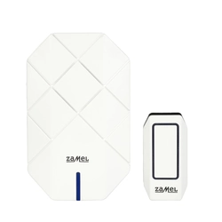Battery wireless doorbell with hermetic button range 100m, Jazz ST-260, White and black