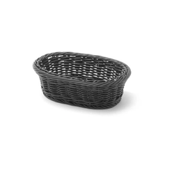 oval basket, black,190x120 mm