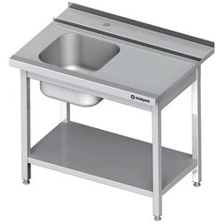 loading table (P) 1-cell with a shelf for a dishwasher SILANOS 1300x755x880 mm welded