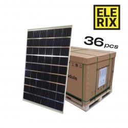 Solární panel ELERIX transparentní Dual Glass 300Wp 54 články, paleta 36pcs