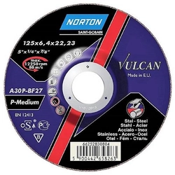 FLEX 27 DISC 125x6.4x22.2 A 30 P (30 PCS PACK) VULCAN NORTON