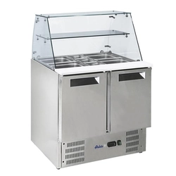 Refrigerated salad table 2- door with glass extension new factor Arktic Hendi 236185