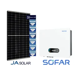 Beállítás 14,94 kW SOFAR 15KTL-X-G3 + 36*JA SOLAR 415W MR Fekete keret