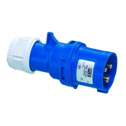 CEE plug Pce 013-6 230 V (50+60 Hz) blue Blue IP44 Screwed terminal Gland nut