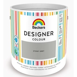 Beckers Designer krāsa akmeņaini pelēka salona lateksa krāsa 2,5l
