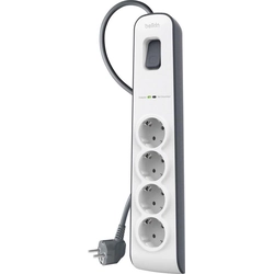 Belkin surge protection power strip 4 sockets 2 m white and gray (BSV400VF2M)