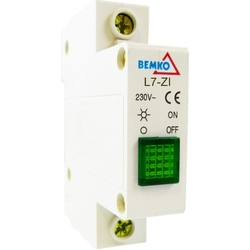 Bemko LED sygnalizacyjna1-fazowa zelena Indikatorska lampica prisutnosti faze A15-L7-ZI Bemko 2006