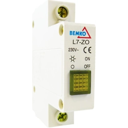 Bemko Сигнална светлина 1-fazowa жълт Светлинен индикатор за наличие на фаза A15-L7-ZO Bemko 2020