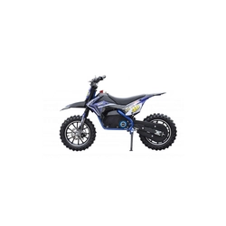 Bērnu elektromotocikls HECHT 54502, akumulators 36 V, 8 Ah, dzinējs 500 W, atbalstāmais svars 75 kg, ātrums 25 km/h, zils, vecums % p6 /% gadi