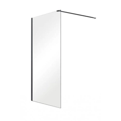 Besco Aveo Black Walk-In duschvägg 140x195 cm - ytterligare 5% RABATT med koden BESCO5