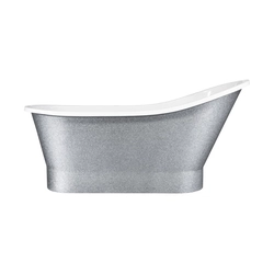 Besco Gloria Glam freestanding bathtub 160 silver - ADDITIONALLY 5% DISCOUNT FOR CODE BESCO5