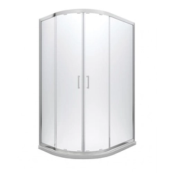 Besco Modern asymmetric shower cabin 100x80x185 transparent glass - additional 5% DISCOUNT on the code BESCO5