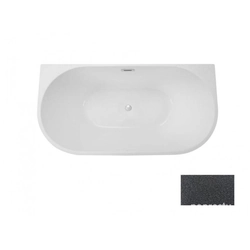 BESCO Vica Glam Badewanne, Graphit, 170x80cm Chrom + Goldabdeckungen