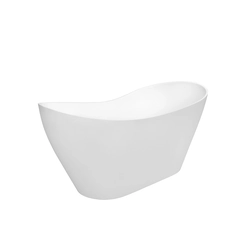 Besco Viya Fritstående badekar mat hvid 170 + klik-klak grafit renset fra toppen - Yderligere 5% rabat for koden BESCO5