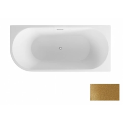Besco Zoya Glam bañera, dorado, derecha, 170x80cm cromo