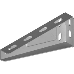 Beugel 100mm van gegalvaniseerd staal 210x73mm voor bevestiging van metalen kabelkanalen aan de muur