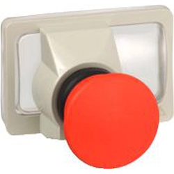 Bezpečnostné tlačidlo Schneider Electric 40mm pre červené kryty otočením (GV2K011)