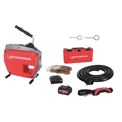 Безжично отпушване на Rothenberger R600 VarioClean 18 V | 20 - 150 mm | 60 m | Карбон без четки | 1 x 8 Ah батерия + зарядно | в Роказе