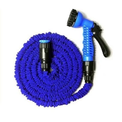 Ilogi Garden Water Extendable Hose, 200 Ft + Spray Gun, Blue
