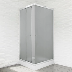 Square shower cabin Duso 90x90x184 - frosted glass