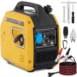Power generator, portable power generator with electric starter 4 l 12 V 230 V 2100 W